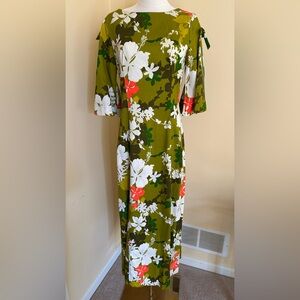 Vintage Penny’s Hawaii Vibrant Colors Floral Print Midi Dress size S